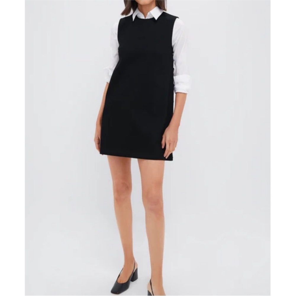 HYACINTH HOUSE Black Twill Button Bitsy Dress - Picture 13 of 13